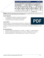 BS MECHANICAL ENGNINEERING COURSE OUTLINE