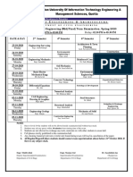 Date Sheet BS-Civil Mid, final Term Spring 2020