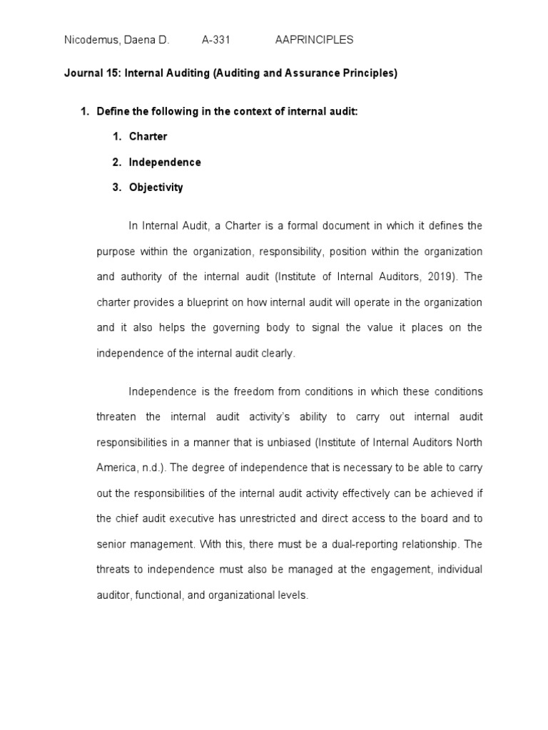Internal Audit Charter Essentials Explained | PDF | Internal Audit ...