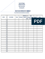 Logbook of Filed Certificate of Candidacy: Office of The Election Officer