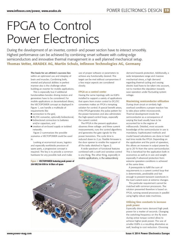 FPGA To Control Power Electronics PDF Electric Motor Power