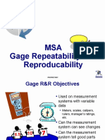 MSA Gage Repeatability and Reproducability: Define