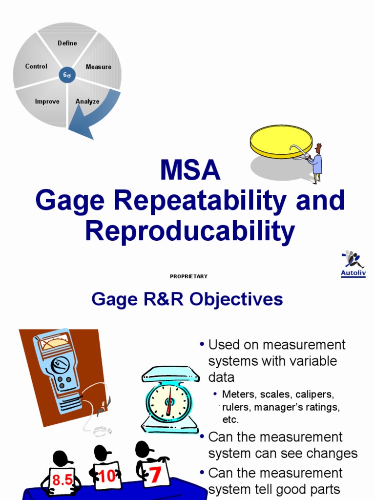 MSA Gage Repeatability and Reproducability Define PDF Standard