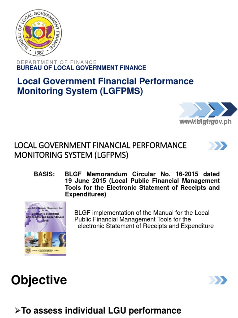 Local Government Financial Performance Monitoring System (LGFPMS) | PDF