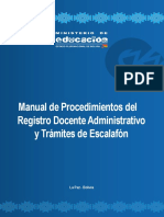 Manual de Procedimiento Rda Escalafon PDF