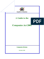 Companies Act 2001: A Guide To The