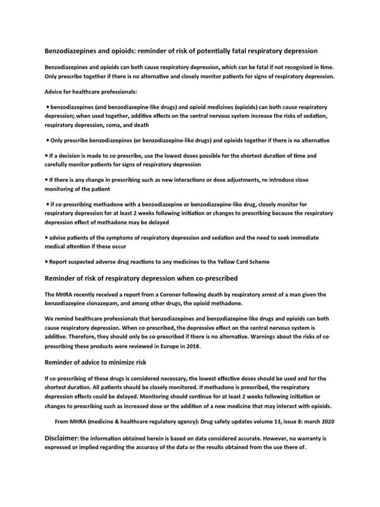 Benzodiazepines and Opioids | PDF | Benzodiazepine | Opioid