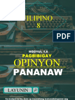 G8modyul 1.5 - Pagbibigay Opinyon o Pananaw