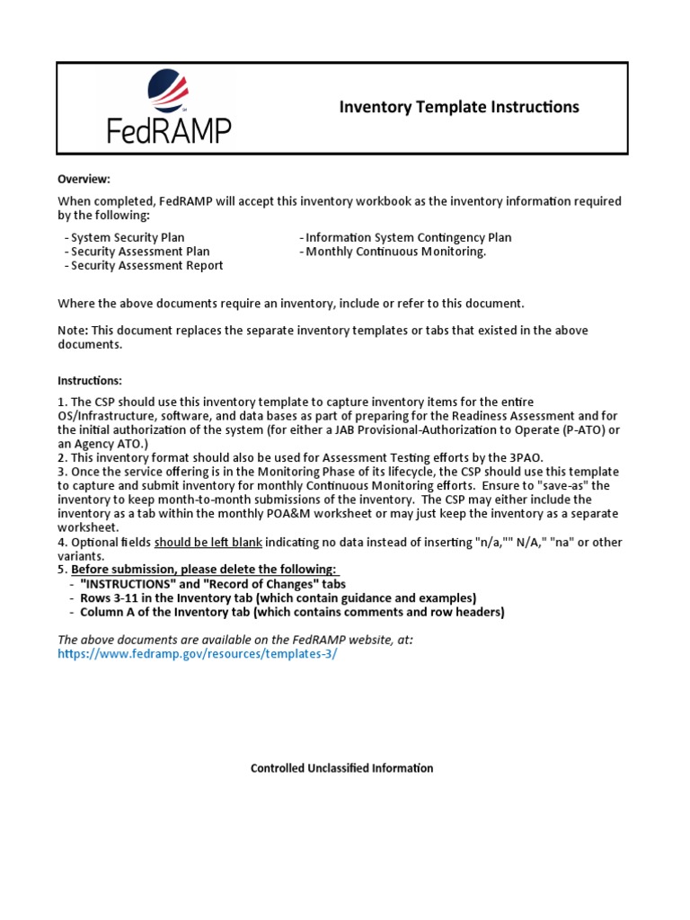 FedRAMP Integrated Inventory Template | PDF | Ip Address | I Pv6