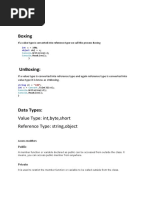 Boxing: If A Value Type Is Converted Into Reference Type We Call This Process Boxing