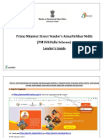 Prime Minister Street Vendor'S Atmanirbhar Nidhi (PM Svanidhi Scheme) Lender'S Guide