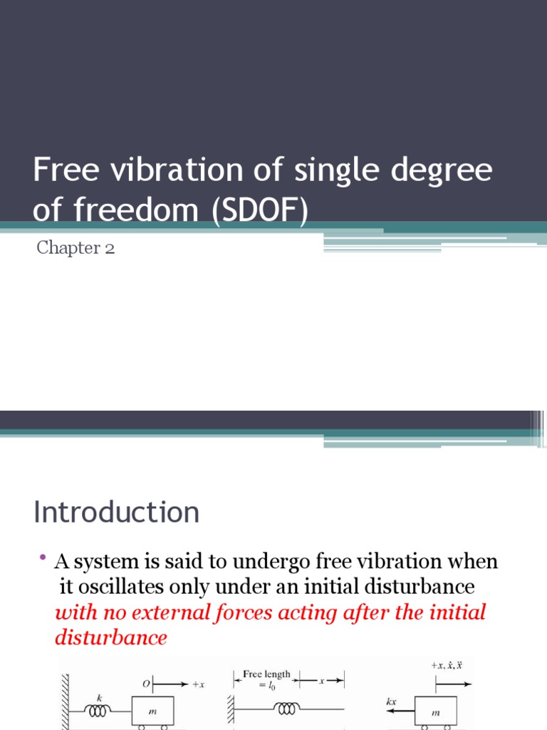 Free Vibration Analysis of SDOF Systems | PDF | Rotation Around A Fixed ...