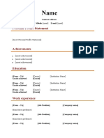 Civil Engineer Blank CV Download