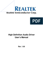 High Definition Audio Driver User's Manual