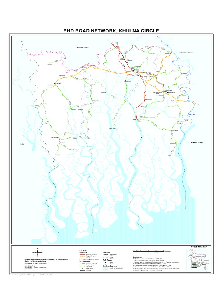 Khulna Circle Road Network Map | PDF | Bangladesh | Bengal