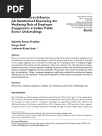 Do HR Practices Influence Job Satisfaction? Examining The Mediating Role of Employee Engagement in Indian Public Sector Undertakings