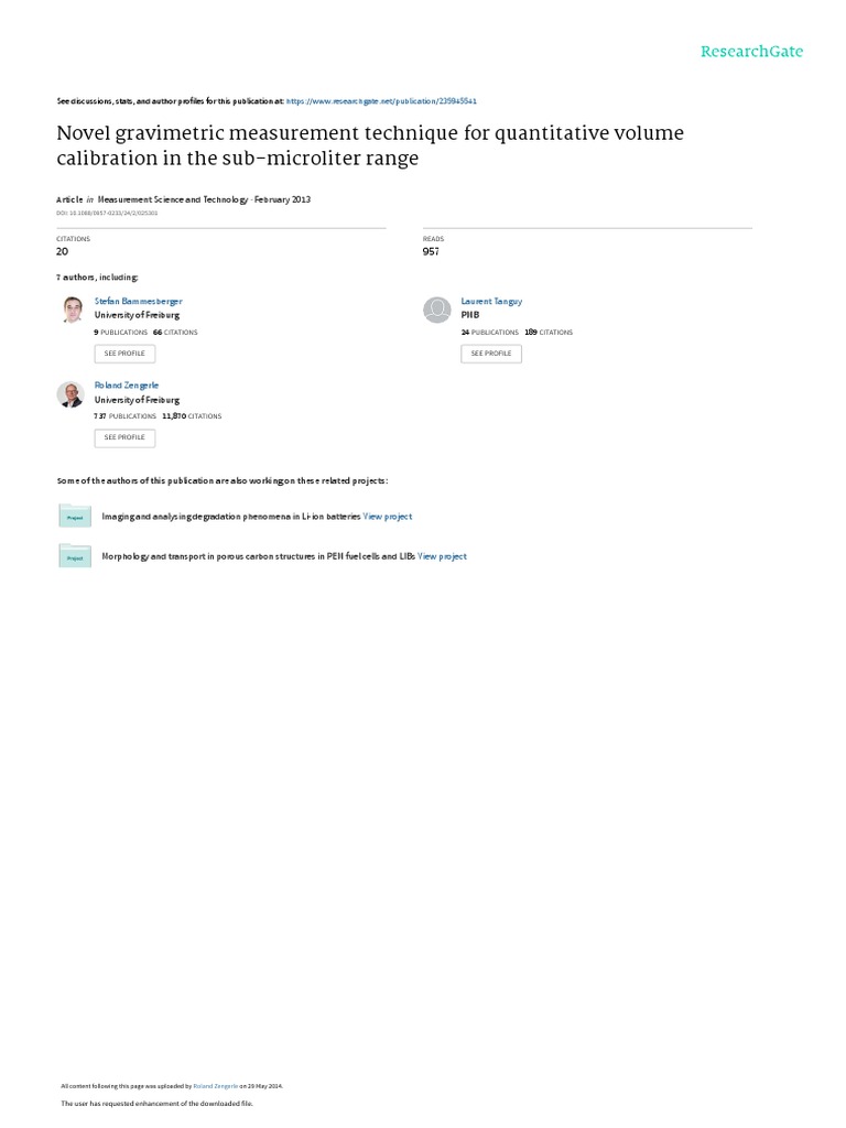 3 Novel - Gravimetric - Measurement - Technique - For - Quanti | PDF ...