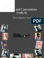 Codes and Conventions Analysis: Music Magazine Covers