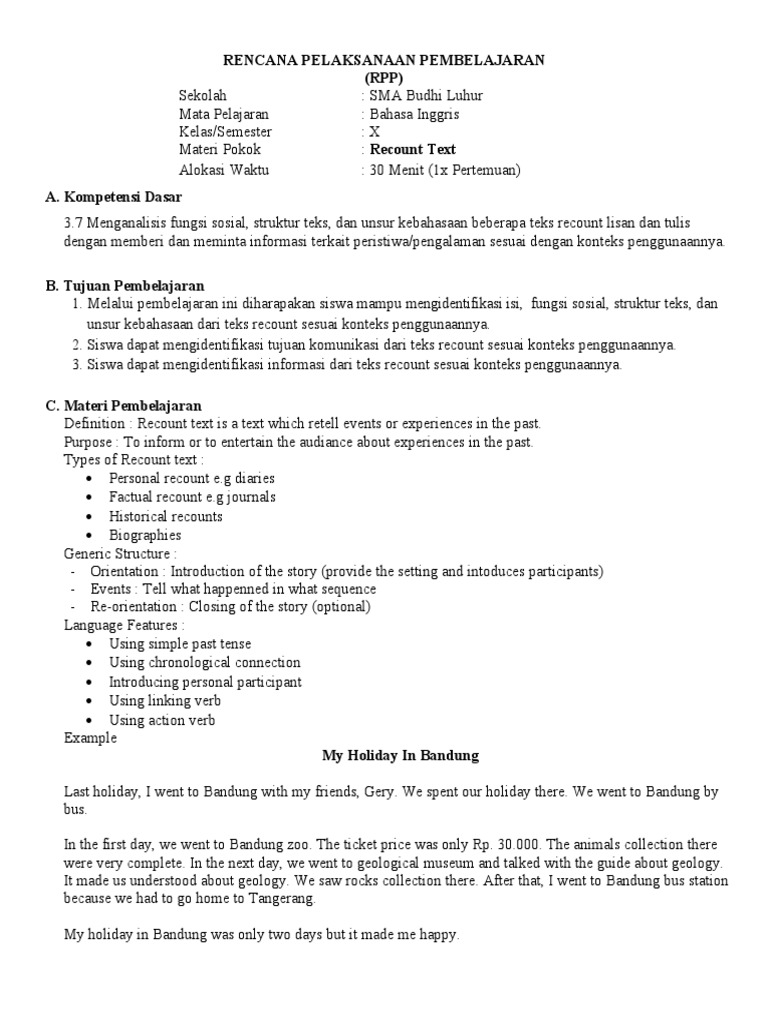 Rpp Recount Text Cognitive Science Psychology