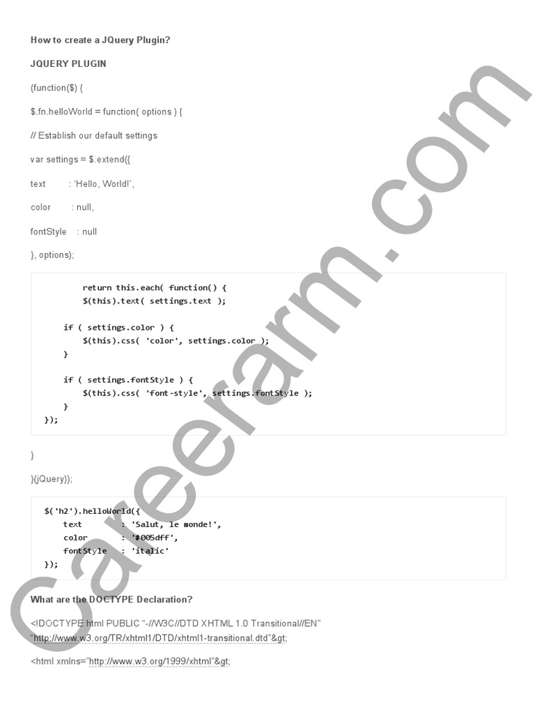 UI Developmet Interview Questions With Answers PDF Download Free PDF