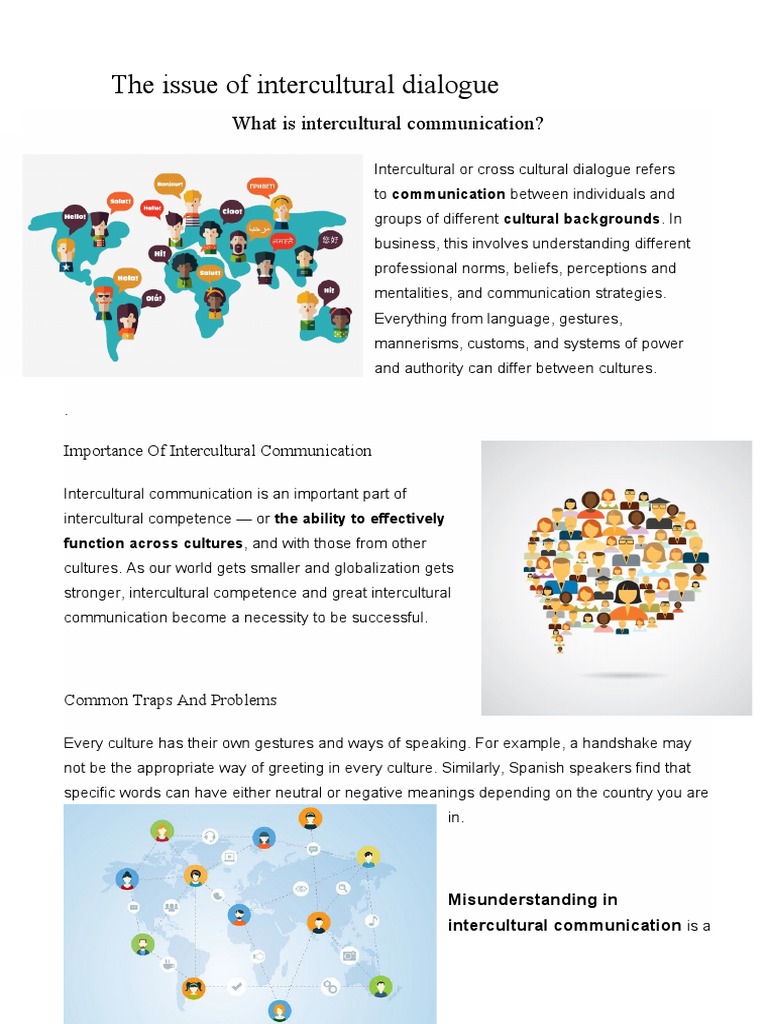 The Issue Of Intercultural Dialogue What Is Intercultural