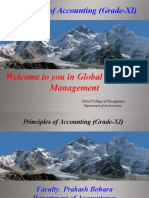 Principles of Accounting (Grade-XI) : Welcome To You in Global College of Management
