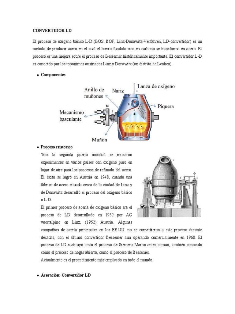 Convertidor LD | PDF | Arrabio | Acero