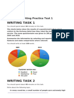 Writing Practice Test 1: Hotel Customer Service Survey and Maximum Wage Debate