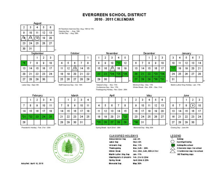 2010-11 Calendar | PDF | Observances | Holidays