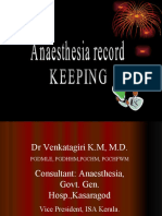 Anaesthesia Record Keeping