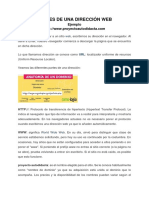 Partes de Una Dirección Web PDF