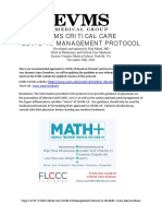 EVMS (Eastern Virginia MedicalSchool) Critical Care COVID-19 Protocol 30th November 2020