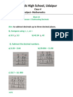 Block 14 Lesson 2 Subtracting Decimals