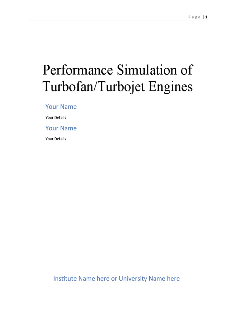 Performance Simulation of Turbofan | PDF | Aviation | Vehicle Parts
