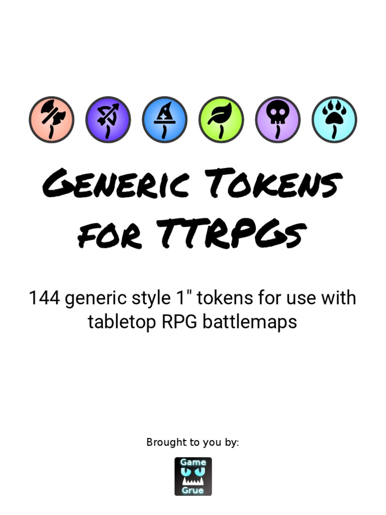 144 Generic Tokens For TTRPGs | PDF