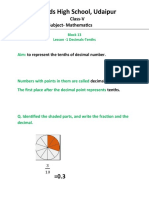 Block 13 Lesson 1 Decimal - Tenths