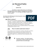 Basic Electrical Safety: Answer Key