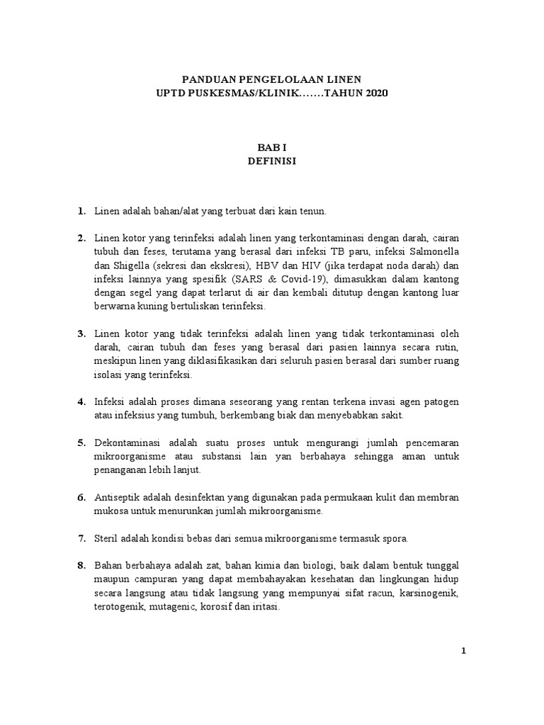 Panduan Linen Laundry PDF