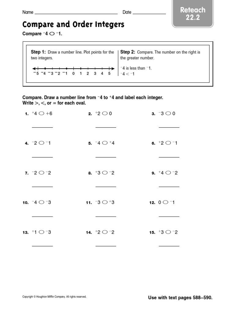 Compare And Order Integers Calculator