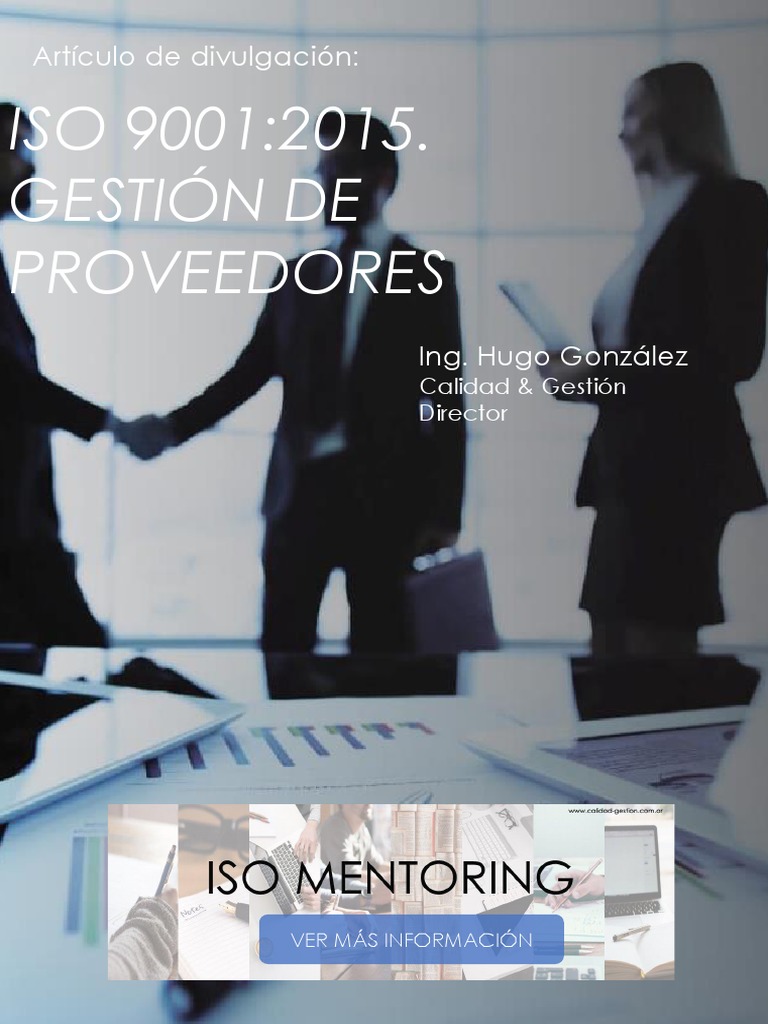 Evaluación de Proveedores en ISO 9001 | PDF | Gestión energética ...