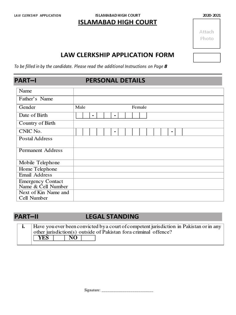Law - Clerkship - Form 2020 | PDF | Law Clerk | Undergraduate Education