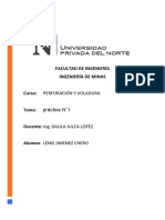 Práctica N°1 de perforación y voladura en ingeniería de minas