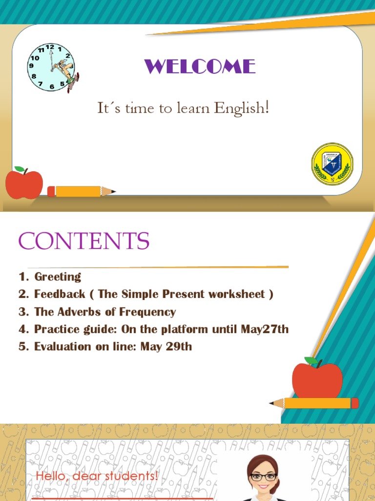 Welcome: It S Time To Learn English! | PDF