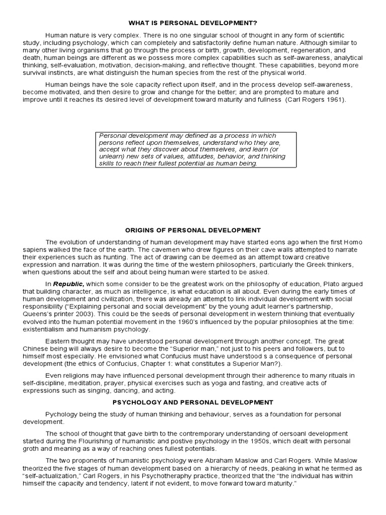 Understanding Personal Development: A Comprehensive Look at Its Origins