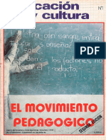 1984 Movimiento Pedagogico Otra Escuela Otros Maestros PDF