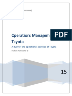 Operations Management of Toyota: A Study of The Operational Activities of Toyota