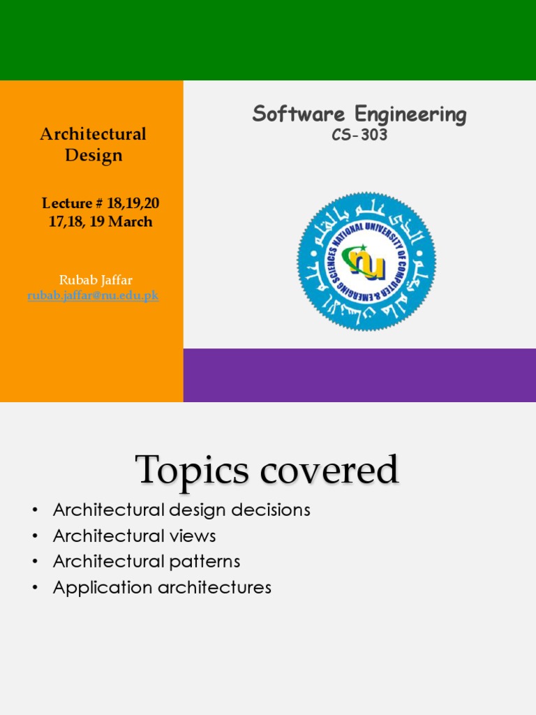 Week 9 Architectural Design | PDF | Model–View–Controller | Client ...