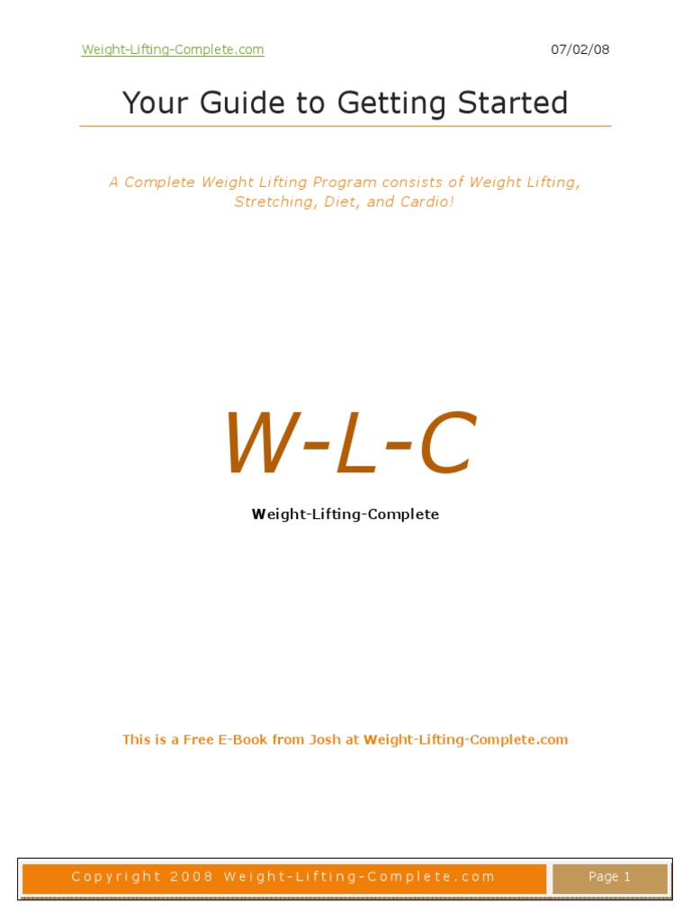 Weight Lifting Complete Guide (ENG) PDF | PDF | Self-Improvement