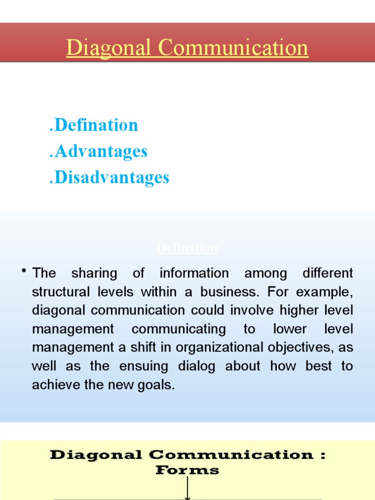 diagonal communication in an organization