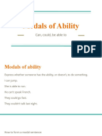 Modals of Ability: Can, Could, Be Able To